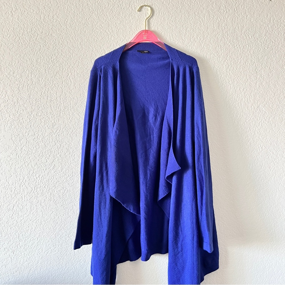 East 5th Purple Draped Waterfall Open Cardigan Size Medium